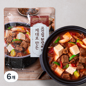 곰곰 제대로 만든 고깃집 된장찌개, 450g, 6개