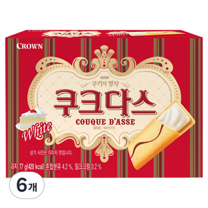쿠크다스 화이트, 77g, 6개