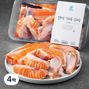 은하수산 노르웨이 연어 가마 구이 머릿살, 700g, 4팩