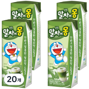 남양유업 말차에몽 우유, 190ml, 20개