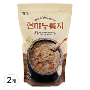 태광선식 일일곡식 국산 현미 누룽지, 800g, 2개