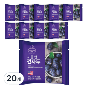넛츠팜 씨를 뺀 건자두, 30g, 20개
