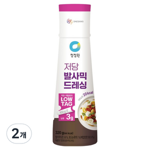 청정원 저당 발사믹 드레싱, 320g, 2개