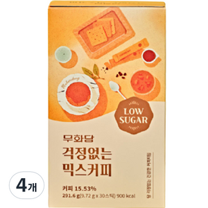 무화당 걱정없는 믹스커피, 9.72g, 30개입, 4개