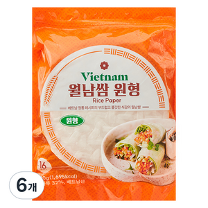 원형 월남쌈, 500g, 6개