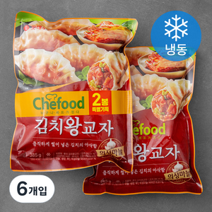 쉐푸드 김치왕교자 (냉동), 385g, 6개입