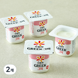 요플레 그릭 복숭아 요거트, 80g, 4개입, 2개