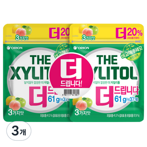 오리온 더 자일리톨 리필백, 122g, 3개