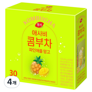 동서 애사비 콤부차 파인애플 망고, 5g, 30개입, 4개