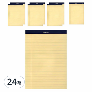 OXFORD 리갈패드 A4, 노랑, 60매, 24개