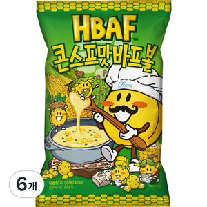 바프 콘스프맛 바프볼, 70g, 6개