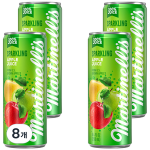 마르티넬리 스파클링 애플주스, 250ml, 8개