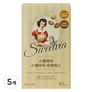 스윗비아 스테비아 커피믹스, 30개입, 10.2g, 5개