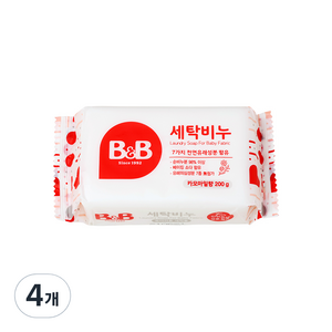 비앤비 유아 세탁비누 카모마일, 200g, 4개