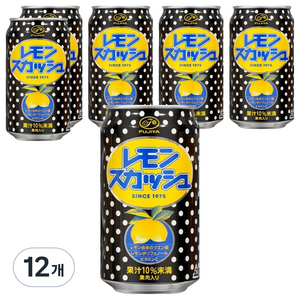 후지야 레몬 스쿼시, 350ml, 12개