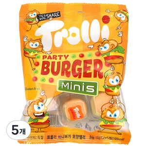 트롤리 미니버거 모양젤리 5개입, 50g, 5개