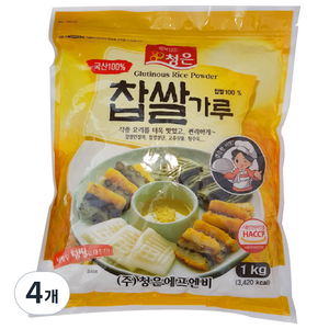 청은에프엔비 찹쌀가루, 1kg, 4개