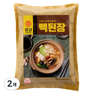 몽고식품 백된장, 4kg, 2개