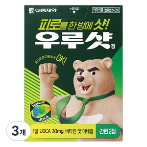 우루샷 대웅제약 휴대용 우루샷 UDCA 30mg, 2정, 3개