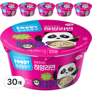 푸디버디 하양라면 컵, 80g, 30개