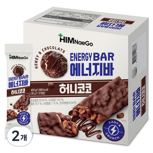 힘내고 에너지바 허니코코, 420g, 2개