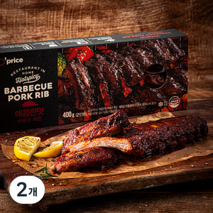 오프라이스 매콤한 맛 바베큐 폭립, 400g, 2개
