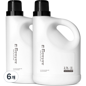 살림백서 실내건조 드럼용 세탁세제 본품, 2.7L, 6개