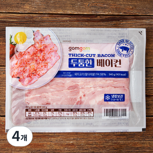 곰곰 두툼한 베이컨, 340g, 4개