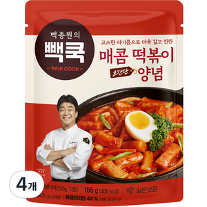 백종원의 매콤 떡볶이 양념, 155g, 4개