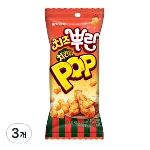 오리온 치즈뿌린 치킨팝, 81g, 3개