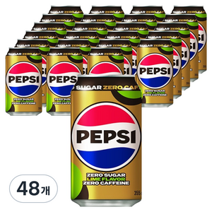 펩시 제로 슈거 라임향 제로 카페인, 355ml, 48개