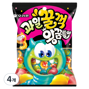 오리온 과일꿀꺽 왕꿈틀이, 75g, 4개