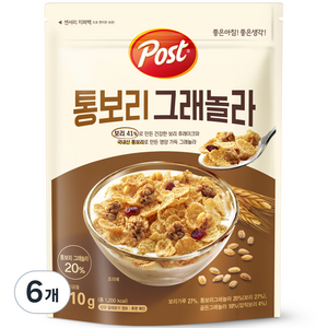 포스트 통보리 그래놀라, 310g, 6개