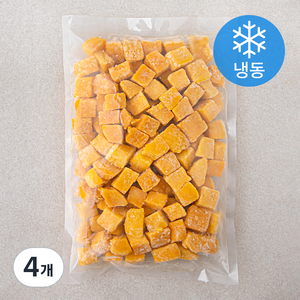 골드 망고 다이스 (냉동), 1kg, 4개