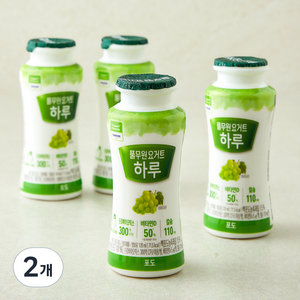 풀무원 다논 하루 요거트 포도 4개입, 400ml, 2개