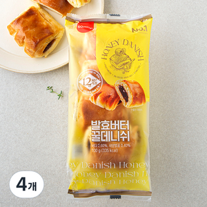 삼립 발효버터 꿀데니쉬 4개입, 100g, 4개