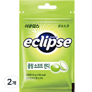 이클립스 쿨링 소프트 캔디 청포도향, 45g, 2개