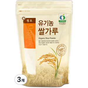 청오건강 유기농 쌀가루, 350g, 3개