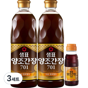샘표 양조간장 701 860ml 2개 + 501 150ml 1개, 3세트