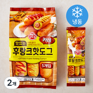 오뚜기 맛있는 후랑크 핫도그 카레 5개입 (냉동), 375g, 2개