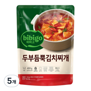 비비고 두부듬뿍 김치찌개, 460g, 5개