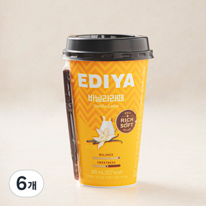 이디야 바닐라라떼, 300ml, 6개