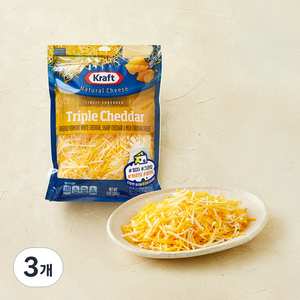 크래프트 슈레드 트리플 체다 치즈, 226g, 1개입, 3개