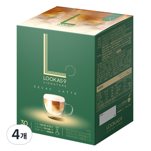 루카스나인 시그니쳐 디카페인 라떼, 14g, 30개입, 4개