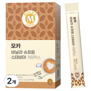 모카씨엔티 바닐라 슈프림 스테비아 커피믹스, 12g, 30개입, 2개