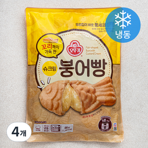 오뚜기 꼬리까지 가득 찬 슈크림붕어빵 (냉동), 480g, 4개