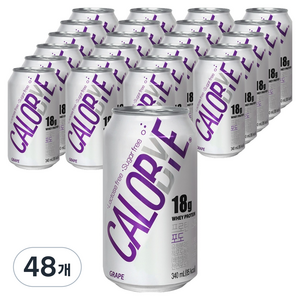 칼로바이 무설탕 프로틴 스파클링 포도맛, 340ml, 48개