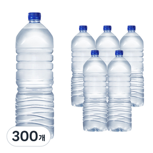 먹는샘물산수 가벼운샘 생수 무라벨, 2L, 300개