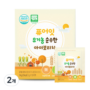 퓨어잇 유기농 순수한 아이보리차, 단품, 54g, 2개