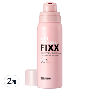 쏘내추럴 파우더포룸 글로이 선 무스 픽서 SPF50+ PA++++, 75ml, 2개